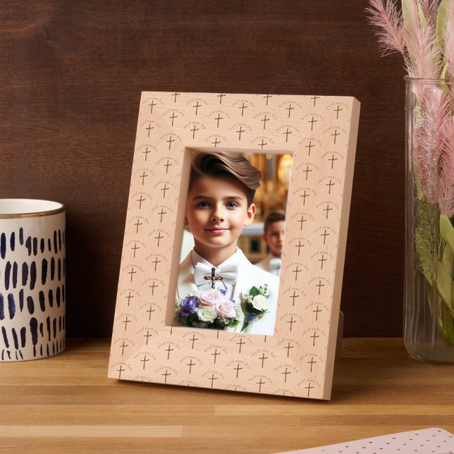 Personalisierter Name Palm Cross Christening Taufe Geätzte Rahmen (Von Creator hochgeladen)