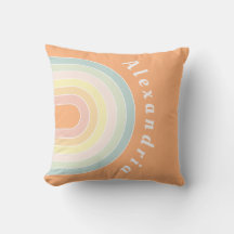 Personalisierter Name Pastell Rainbow Retro