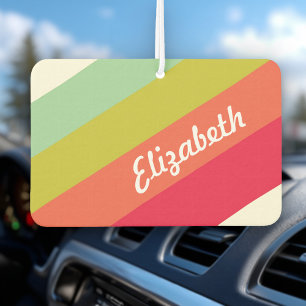 Personalisierter Name Pastell Regenbogen Autolufterfrischer