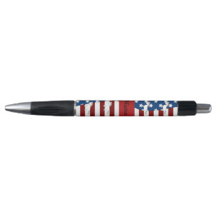 Personalisierter Name Patriotic unicorn Kugelschreiber