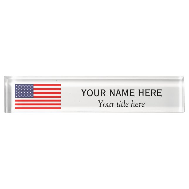 Personalisierter Name patriotische amerikanische F Namensplakette (Vorderseite)