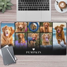 Personalisierter Name Pet Foto Collage Schreibtischunterlage