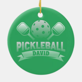 Personalisierter Name Pickball Keramik Ornament