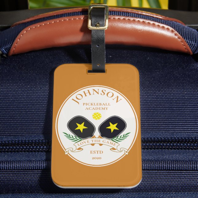 Personalisierter Name Picklebal-Logo Gepäckanhänger (Vorderseite Insitu 2)