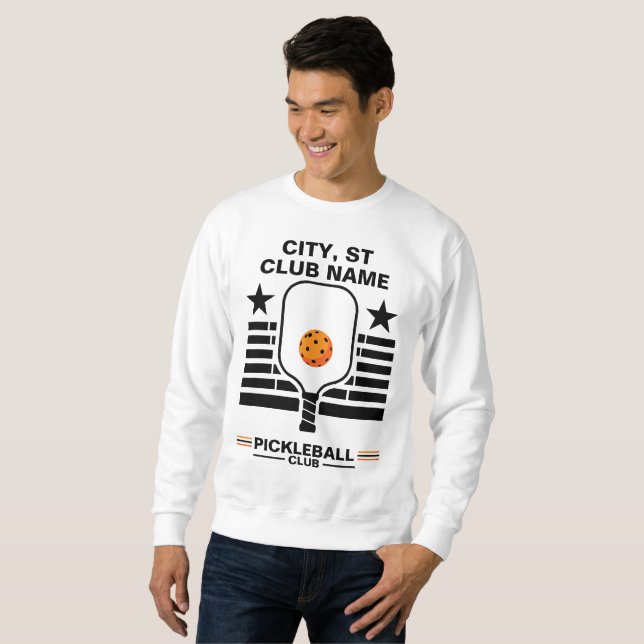 Personalisierter Name Pickleball Pickleball Sweatshirt (Vorne ganz)