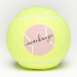 Personalisierter Name Pink Girl Design Tennisbälle