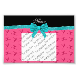 Personalisierter Name Pink Gymnastik Türkischer B Fotodruck