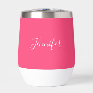 Personalisierter Name Pink Script Einfach