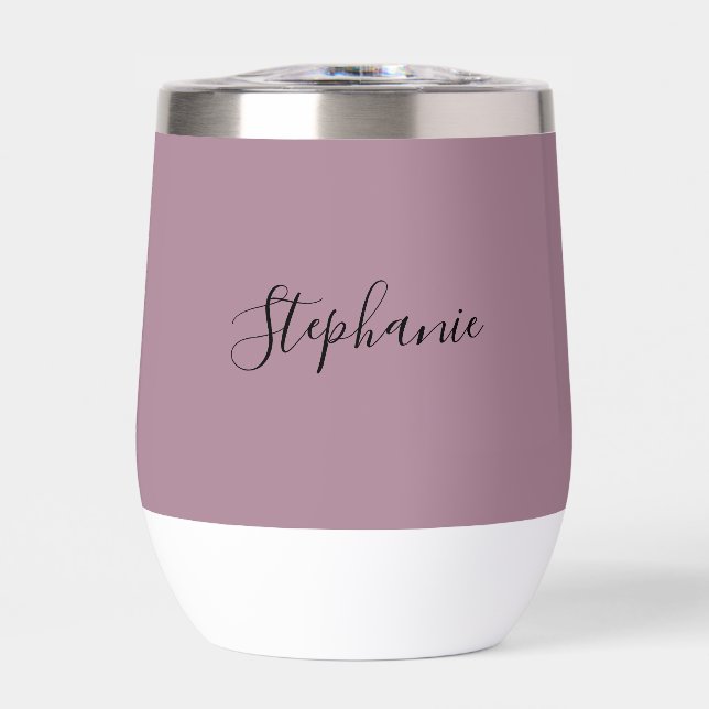 Personalisierter Name Pink Script Monogram (Vorderseite)