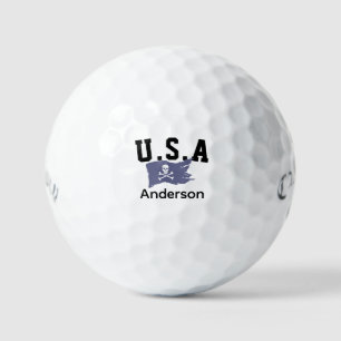Personalisierter Name Piratenflagge Golf Balls für Golfball