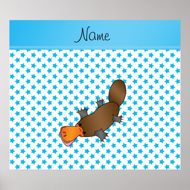 Personalisierter Name Platypus Poster (Vorne)