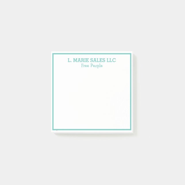 PERSONALISIERTER Name Postit-Notizen Post-it Klebezettel (Vorderseite)