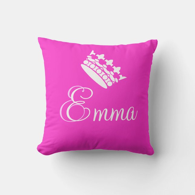 Personalisierter Name Princess Emma Pillow Kissen (Vorderseite)