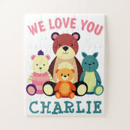 Personalisierter Name Puzzle mit Tieren