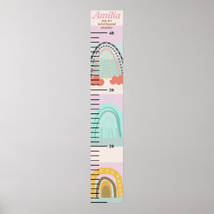 Personalisierter Name Rainbow Kind Growth Poster