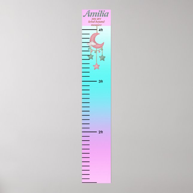 Personalisierter Name Rainbow Kind Growth Poster (Vorne)