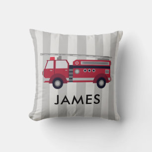 Personalisierter Name Red Fire LKW Kissen