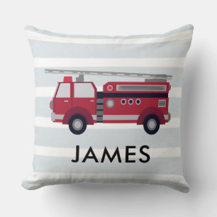 Personalisierter Name Red Fire LKW Kissen