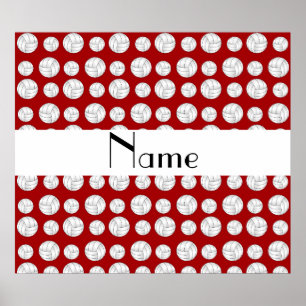 Personalisierter Name: Red Volleyball Poster