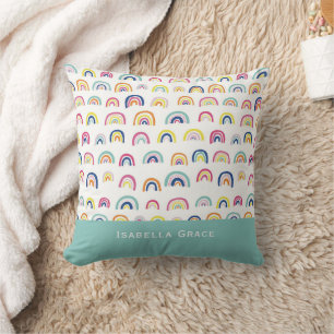 Personalisierter Name Regenbogen Kissen