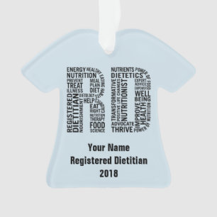 Personalisierter Name registrierter Diätetiker RD Ornament