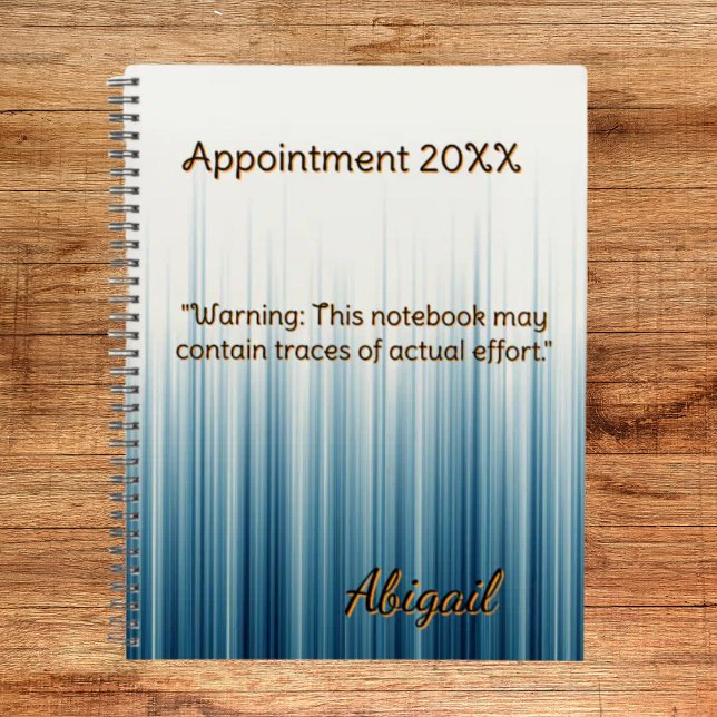 Personalisierter Name Retro Light Blue Ernennung Planer (Von Creator hochgeladen)