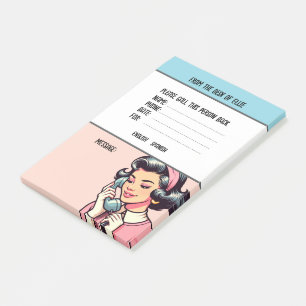 Personalisierter Name Retro-Telefon-Nachricht Büro Post-it Klebezettel