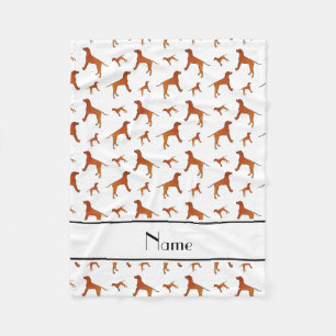 Personalisierter Name Rhodesian ridgeback dogs Fleecedecke