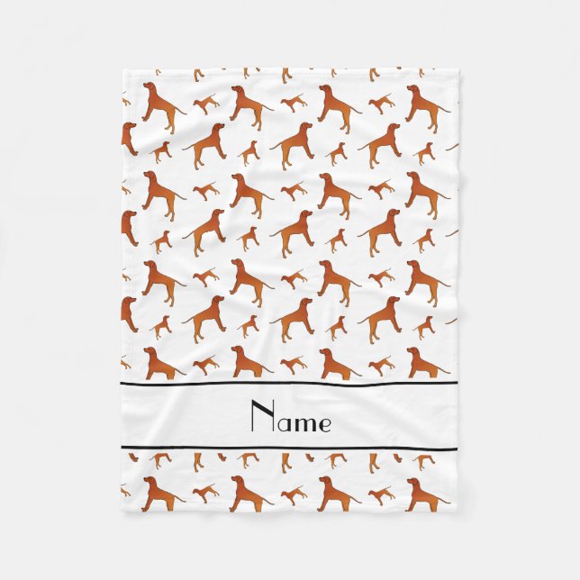 Personalisierter Name Rhodesian ridgeback dogs Fleecedecke (Vorderseite)