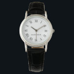 Personalisierter Name römische Numerals Uhren<br><div class="desc">Eine personalisierte römische numerische Uhr,  die in einem minimalen Stil erstellt wurde.</div>