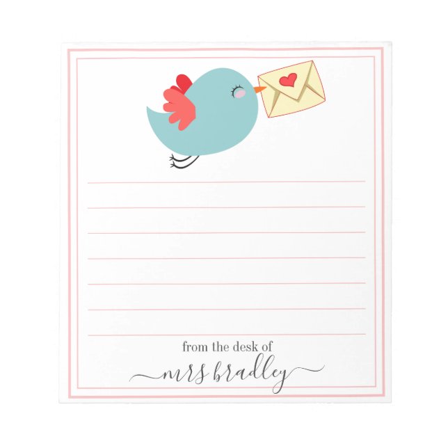 Personalisierter Name Rosa | Aus dem Schreibtisch  Notizblock (Vorderseite)