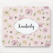 Personalisierter Name Rosa Blume