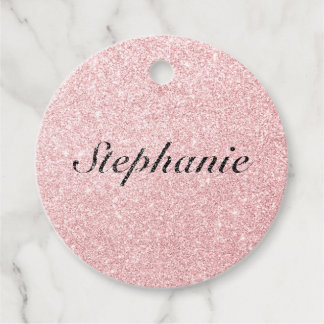 Personalisierter Name Rosa Glitzer Sparkline Stil Geschenkanhänger