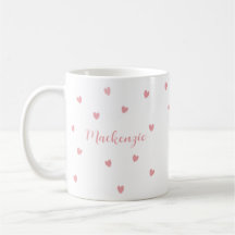 Personalisierter Name Rosa Herzen Geliebte Erinner
