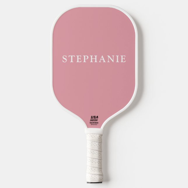 Personalisierter Name Rosa Pickleball Schläger (Vorderseite)