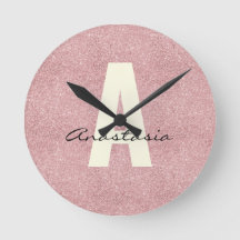 Personalisierter Name Rosa Rosegold Glitzer