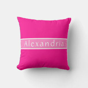 Personalisierter Name - Rosa und Rosa Kissen