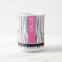 Personalisierter Name Rosa und Schwarz