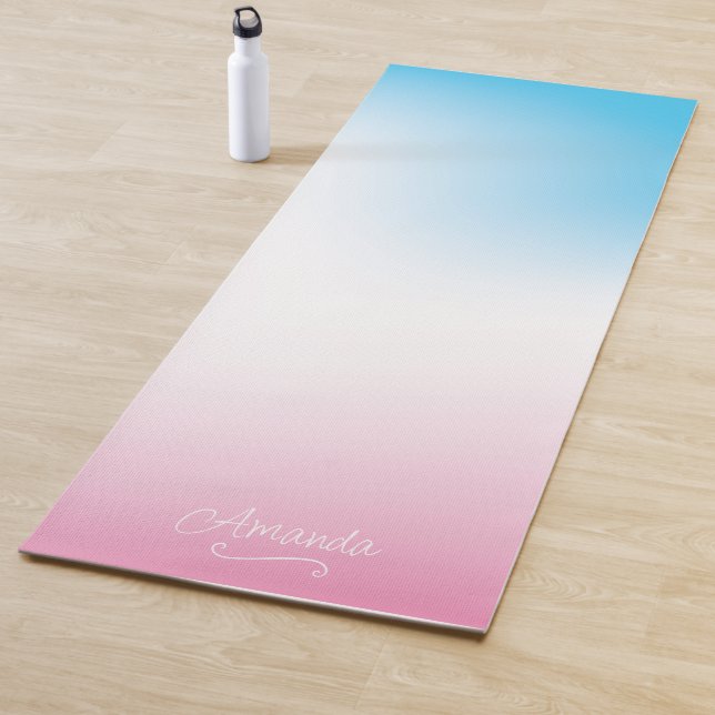 Personalisierter Name Rosa Yogamatte (Beispiel)