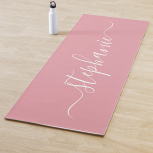 Personalisierter Name Rosa Yogamatte