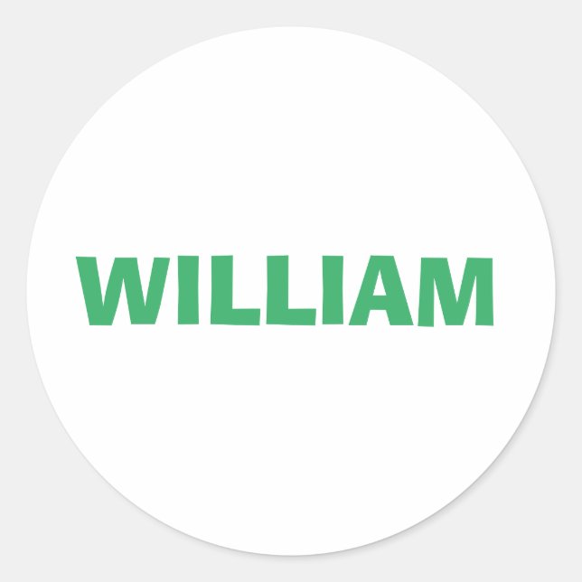 Personalisierter Name Runder Aufkleber (Vorderseite)