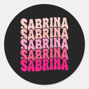 Personalisierter Name Sabrina I Liebe Sabrina Groo Runder Aufkleber