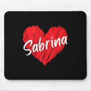 Personalisierter Name Sabrina I Liebe Sabrina Hear Mousepad