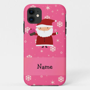 Personalisierter Name Santa cupcake Rosa Schneeflo Case-Mate iPhone Hülle