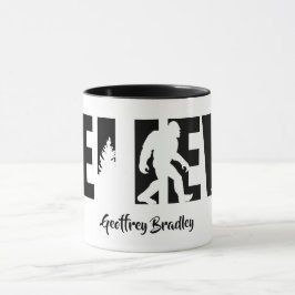 Personalisierter Name Sasquatch Kryptid Glaube Tasse