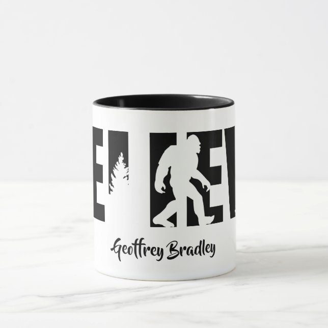 Personalisierter Name Sasquatch Kryptid Glaube  Tasse (Zentrum)