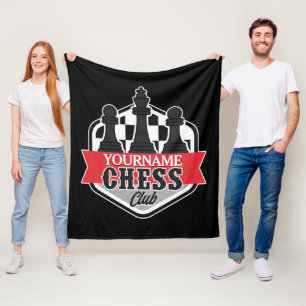 Personalisierter NAME Schachspieler Club Checkmate Fleecedecke