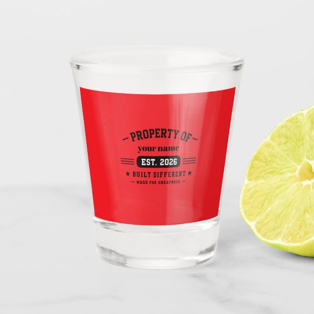 personalisierter Name Schnapsglas (Vorderseite)