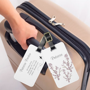Personalisierter Name Schöne Kirschblüten Rosa Gepäckanhänger