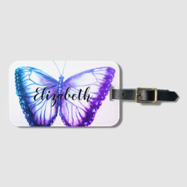 Personalisierter Name Schöner Schmetterling Gepäckanhänger